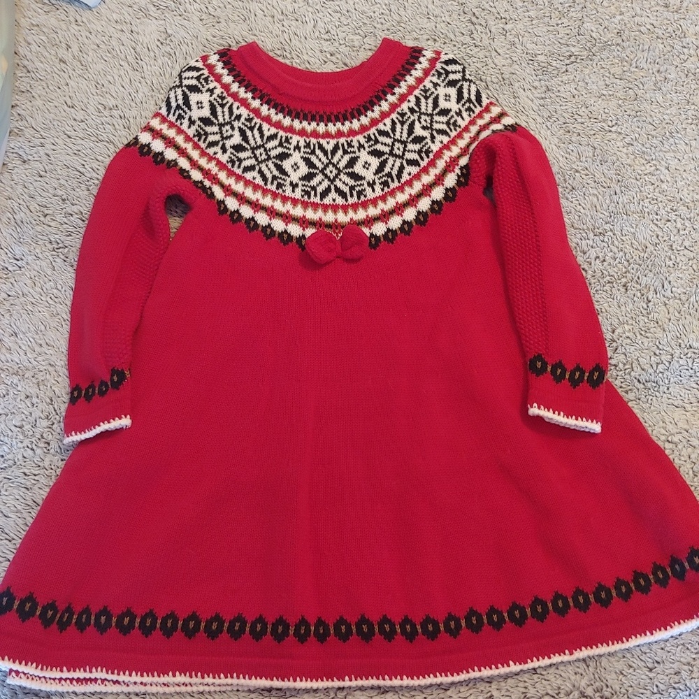 Hanna Andersson size 100/4 fair isle sweater dress